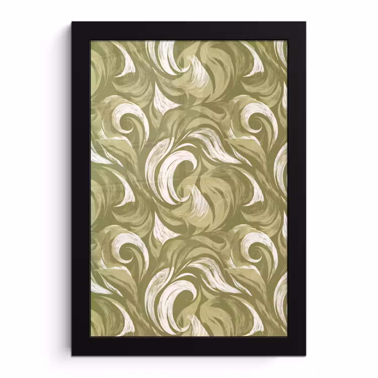 Poster avec cadre - Abstrait - Texture - Vert — 1