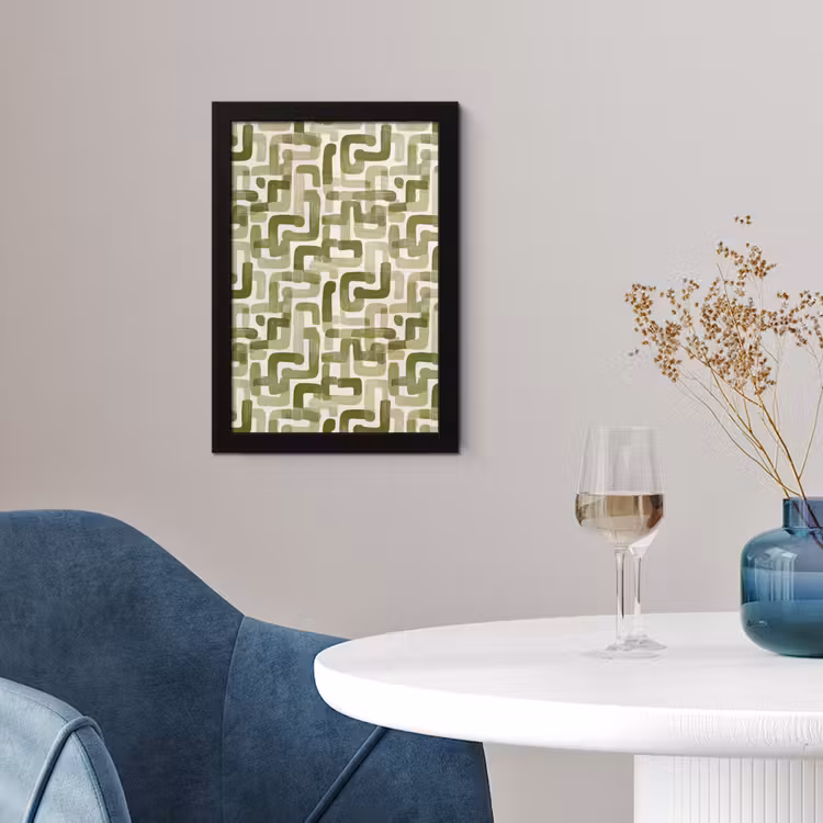 Poster avec cadre - Moderne - Graphique - Vert — 2