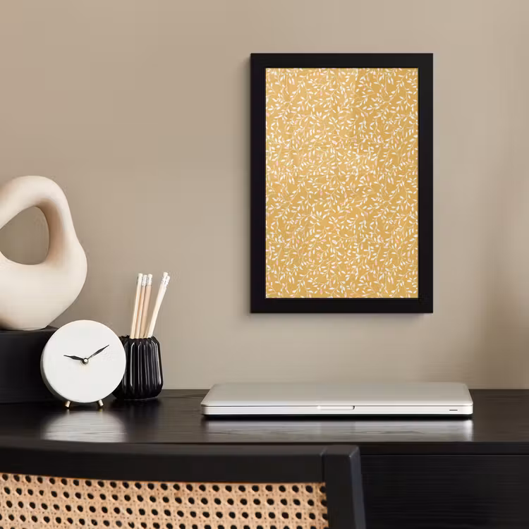 Poster avec cadre - Branches - Motif - Ocre — 3