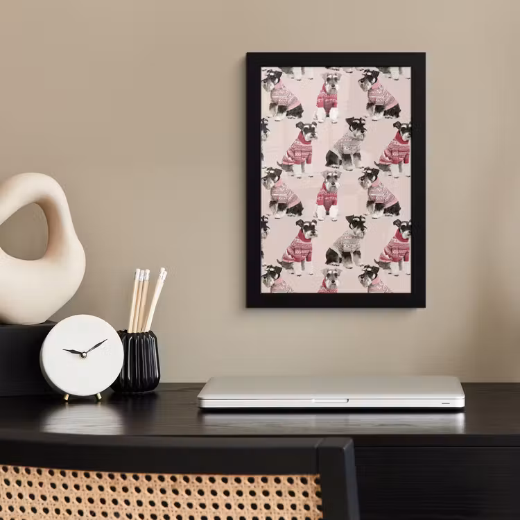 Poster avec cadre - Chiens - Pulls - Rouge — 3