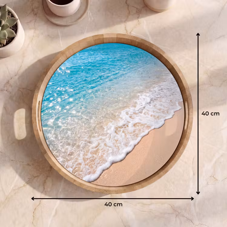Plateau - Plage - Eau - Nature - Bleu - Beige — 9