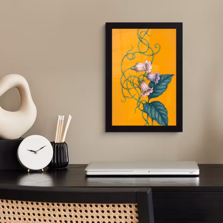 Poster avec cadre - Fleurs - Botanique - Jaune — 3
