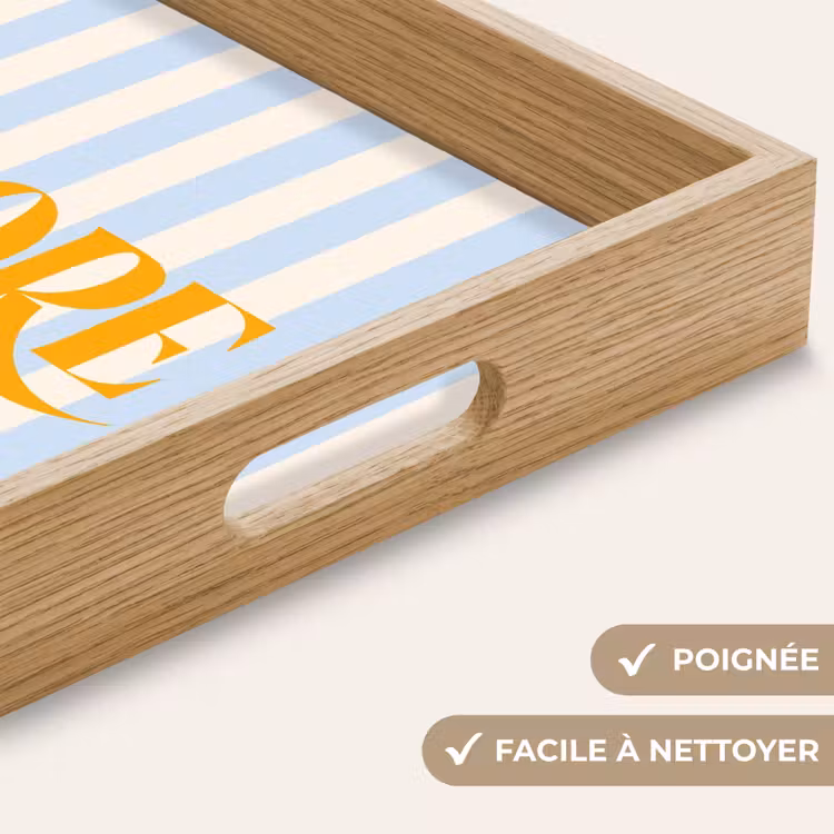 Plateau - Orange - Bleu - Rayures - Amore — 5