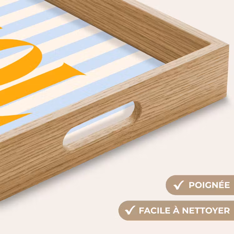 Plateau - Orange - Bleu - Rayures - Sol — 5