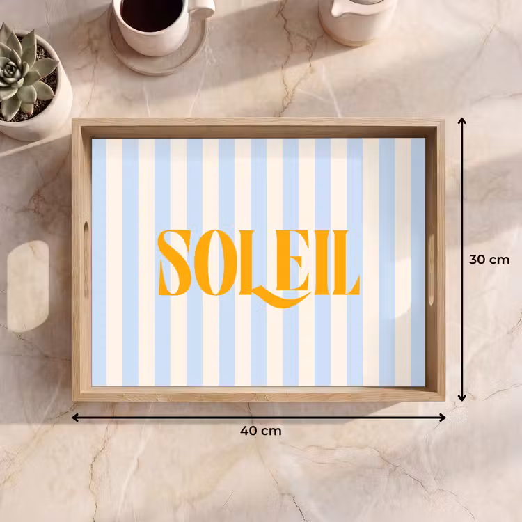 Plateau - Orange - Bleu - Rayures - Soleil — 9