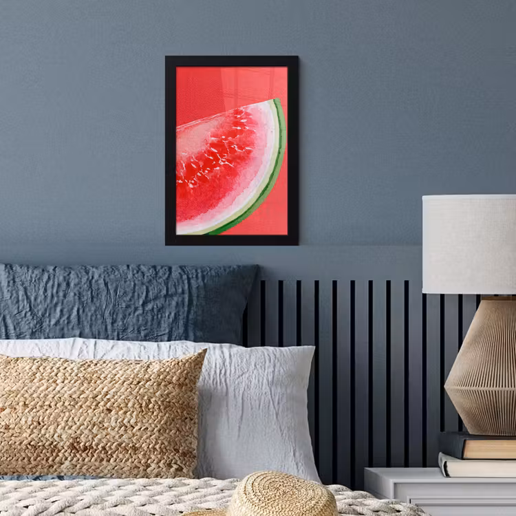 Poster avec cadre - Pastèque - Rouge - Été — 4