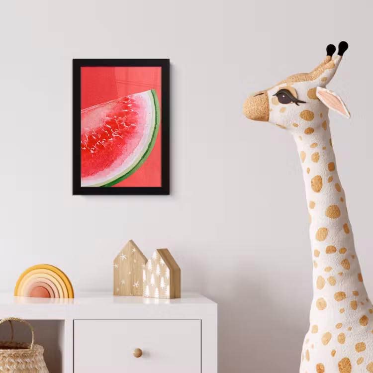 Poster avec cadre - Pastèque - Rouge - Été — 5