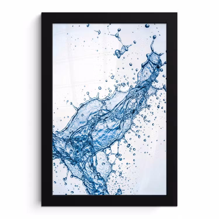 Poster avec cadre - Spash - Eau - Bleu — 1