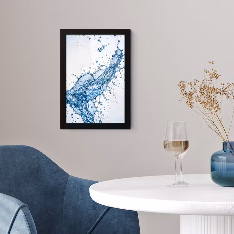 Poster avec cadre - Spash - Eau - Bleu — 2