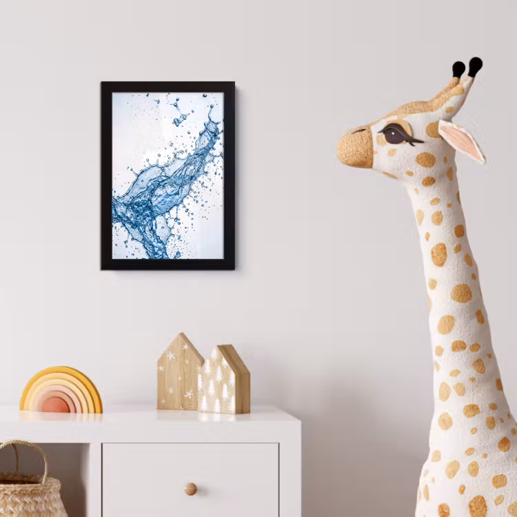 Poster avec cadre - Spash - Eau - Bleu — 5