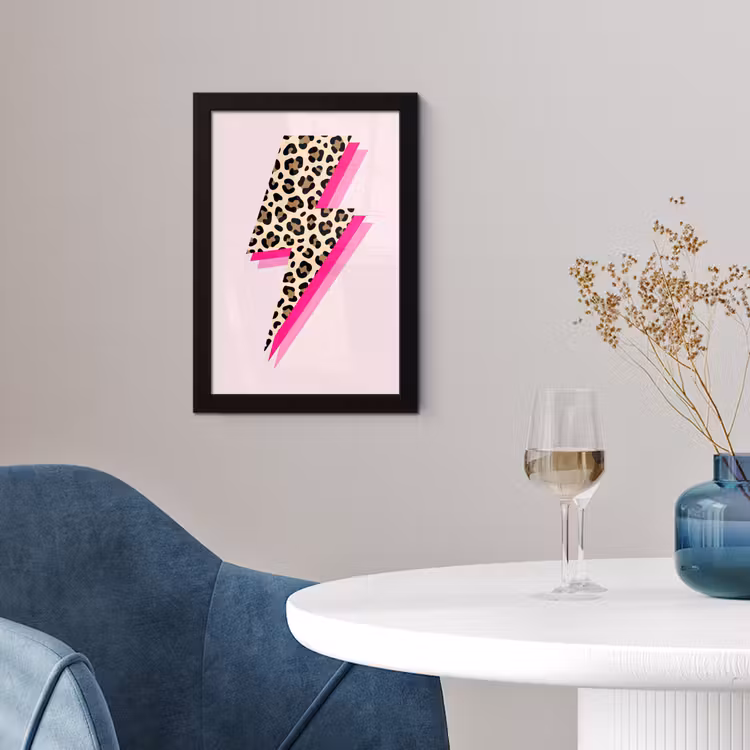 Poster avec cadre - Pois - Rose - Eclair — 2