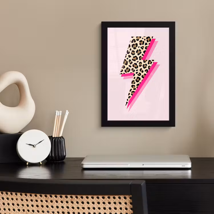 Poster avec cadre - Pois - Rose - Eclair — 3