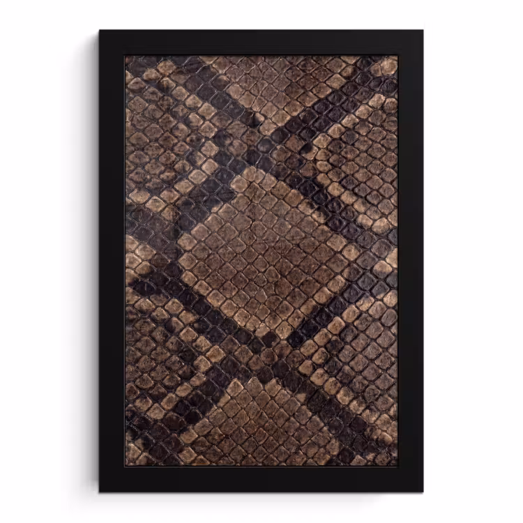 Poster avec cadre - Python - Écailles - Bronze — 1