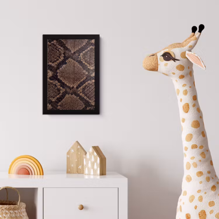 Poster avec cadre - Python - Écailles - Bronze — 5