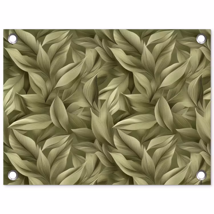 Poster d'extérieur - Feuilles - Moderne - Vert — 1