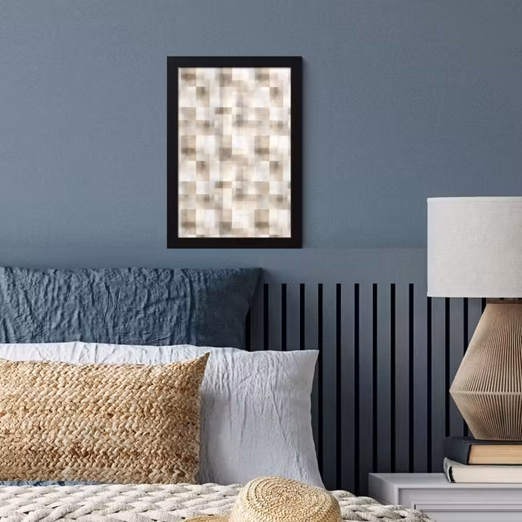 Poster avec cadre - Texture - Lin - Beige — 4