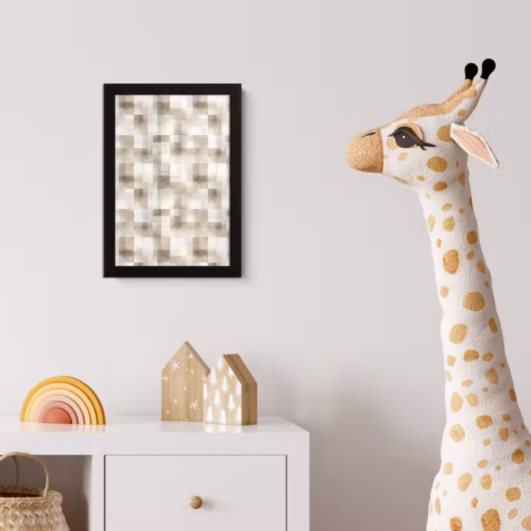 Poster avec cadre - Texture - Lin - Beige — 5