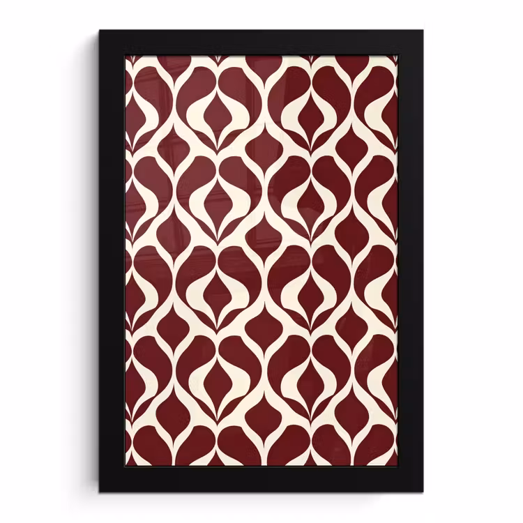 Poster avec cadre - Rouge - Drop pattern - Graphic — 1