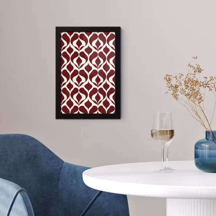 Poster avec cadre - Rouge - Drop pattern - Graphic — 2