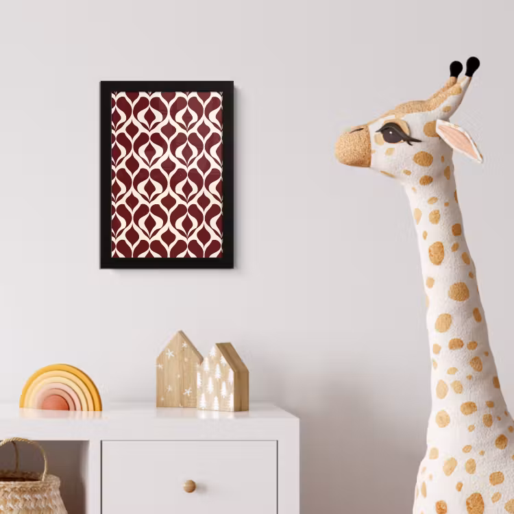 Poster avec cadre - Rouge - Drop pattern - Graphic — 5