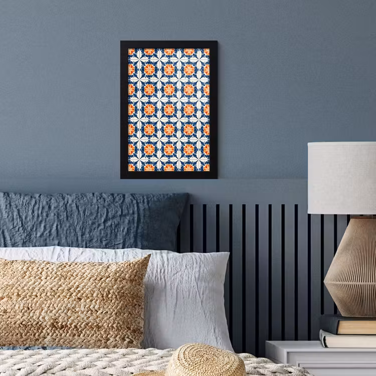 Poster avec cadre - Traditionnel - Carrelage - Orange — 4