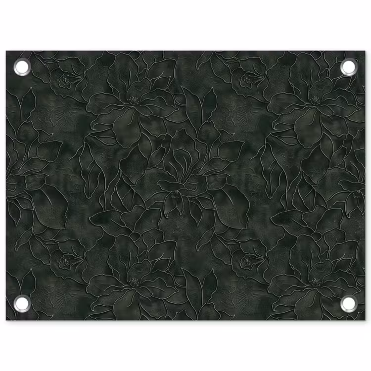 Poster d'extérieur - Fleurs - Lignes - Vert — 1