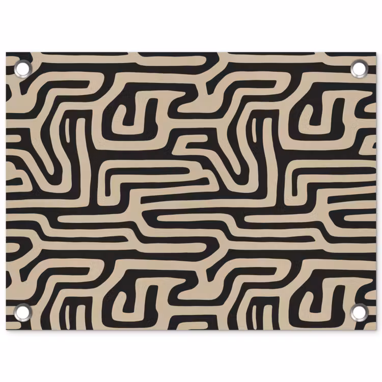 Poster d'extérieur - Graphique - Lignes - Noir — 1