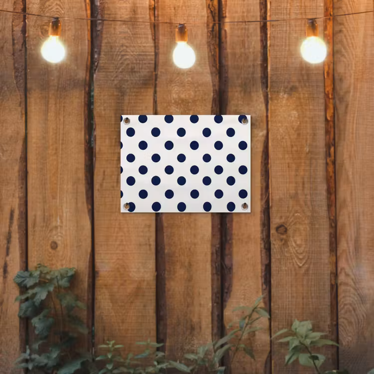 Poster d'extérieur - Classique - Points - Bleu — 2
