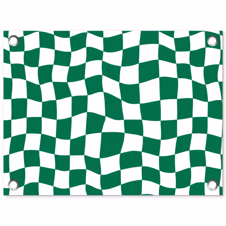 Poster d'extérieur - Échiquier - Ondulé - Vert — 1