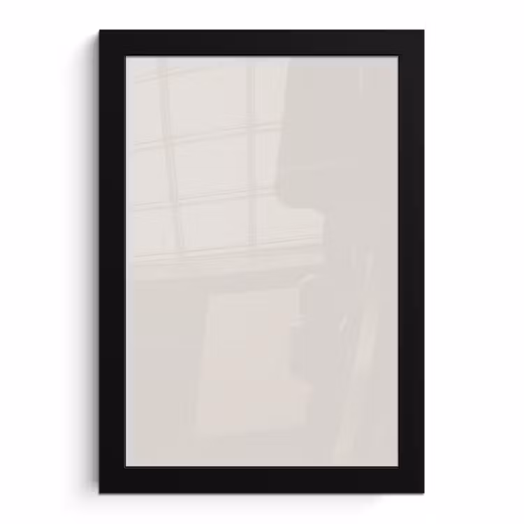 Poster avec cadre - Silent - Grès - Gris — 1