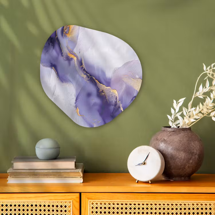 Forme organique - Forex - Pourpre - Moderne - Marbre - Abstrait — 2