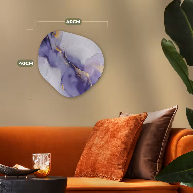 Forme organique - Forex - Pourpre - Moderne - Marbre - Abstrait — 4