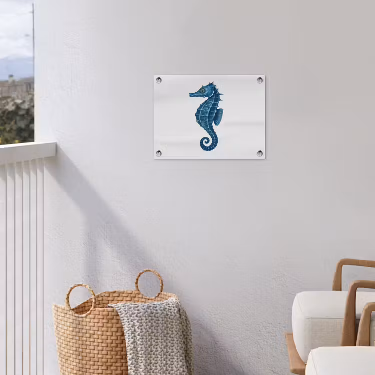 Poster d'extérieur - Hippocampe - Queue - Bleu — 3
