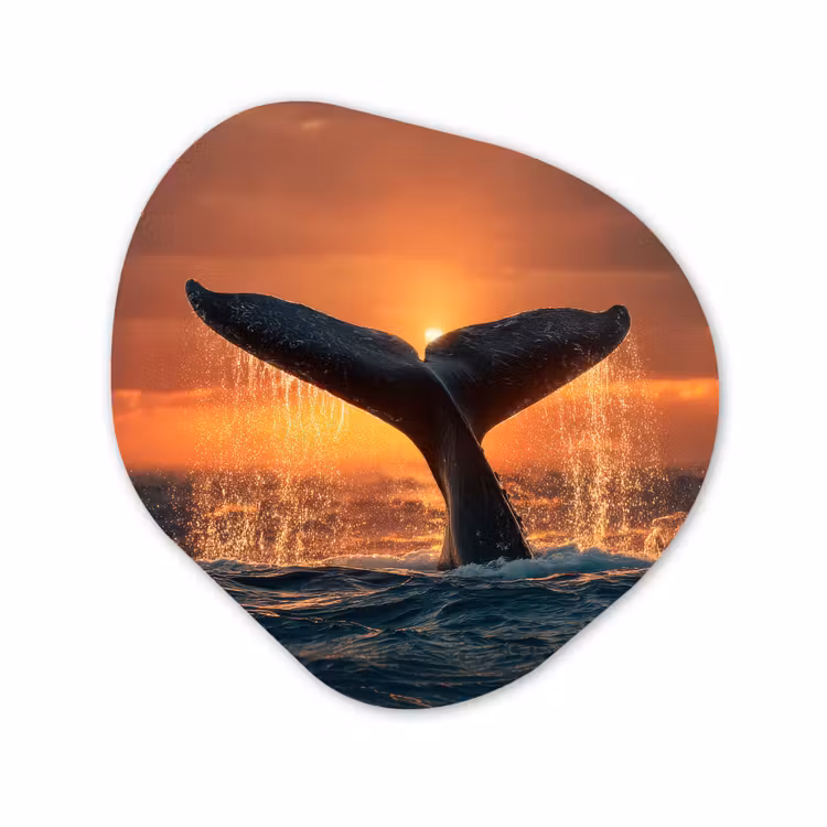Forme organique - Forex - Queue de baleine - Eau - Coucher de soleil — 1