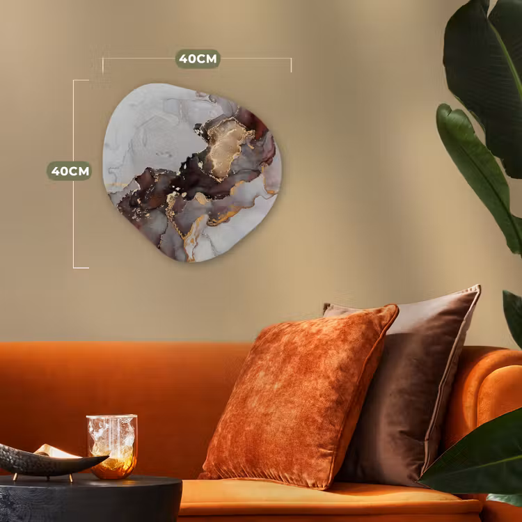 Forme organique - Forex - Rouge - Marbre - Or — 4