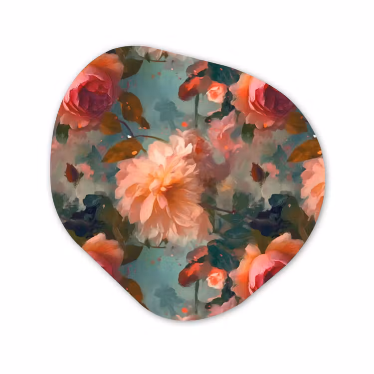 Forme organique - Forex - Rose - Motif - Fleurs — 1