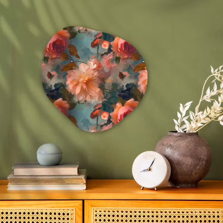 Forme organique - Forex - Rose - Motif - Fleurs — 2