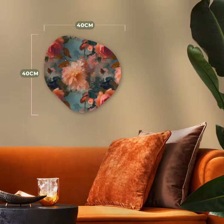 Forme organique - Forex - Rose - Motif - Fleurs — 4