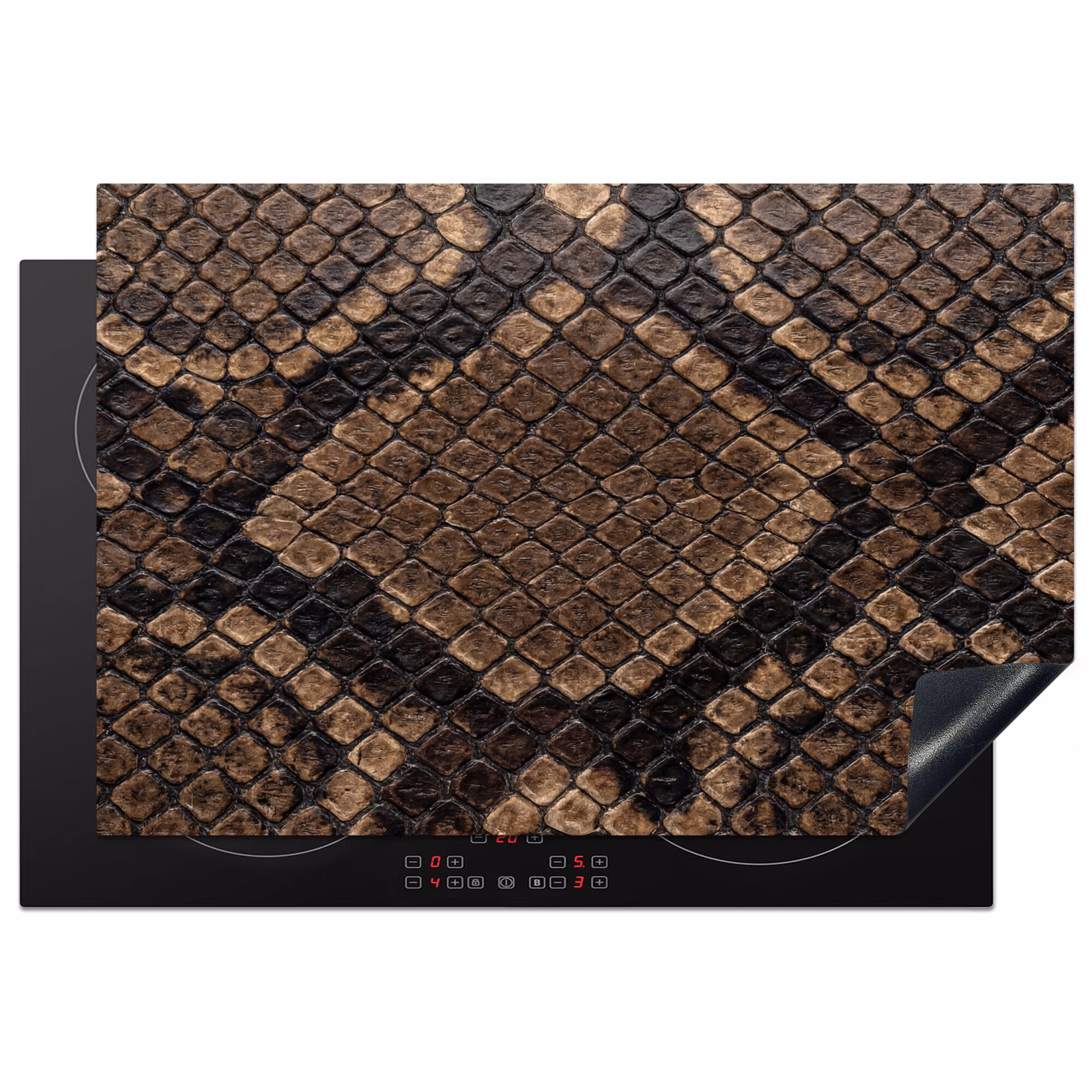 Protection plaque induction - Python - Écailles - Bronze — 1