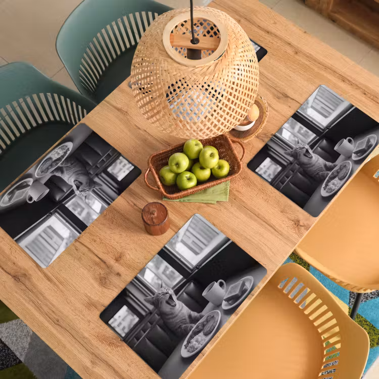 Set de table - Chat - Café - Pain - Noir — 4