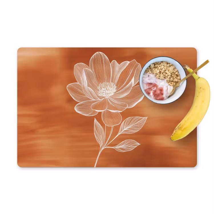 Set de table - Fleur - Minimaliste - Blanc — 1