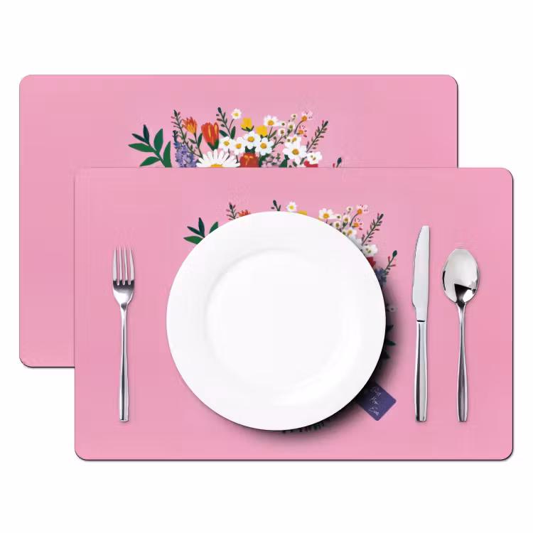 Set de table - Fleurs - Citation - Carte - Colorée — 2