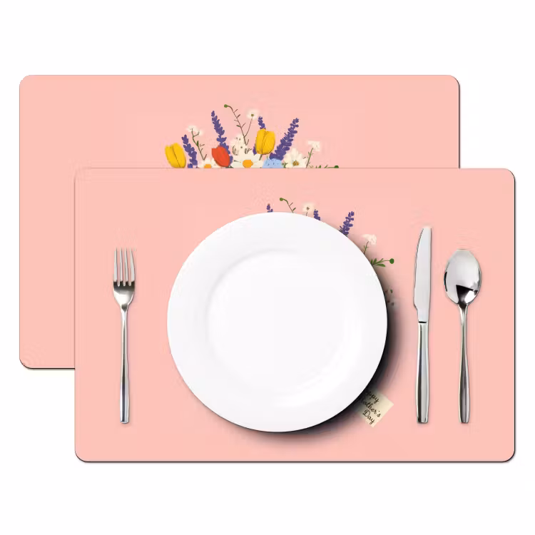 Set de table - Fleurs - Ruban - Carte — 2