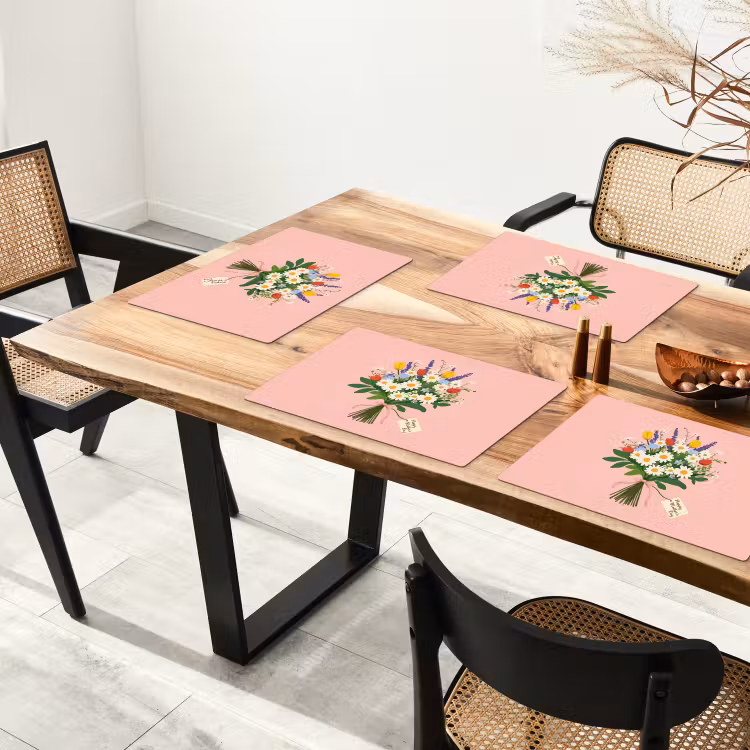 Set de table - Fleurs - Ruban - Carte — 3