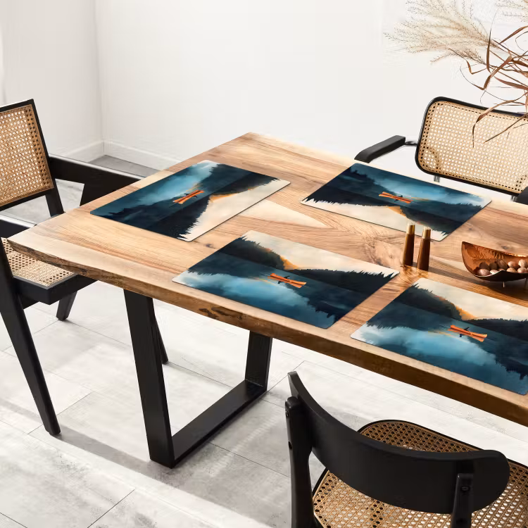Set de table - Forêts - Lac - Canoë - Orange — 3