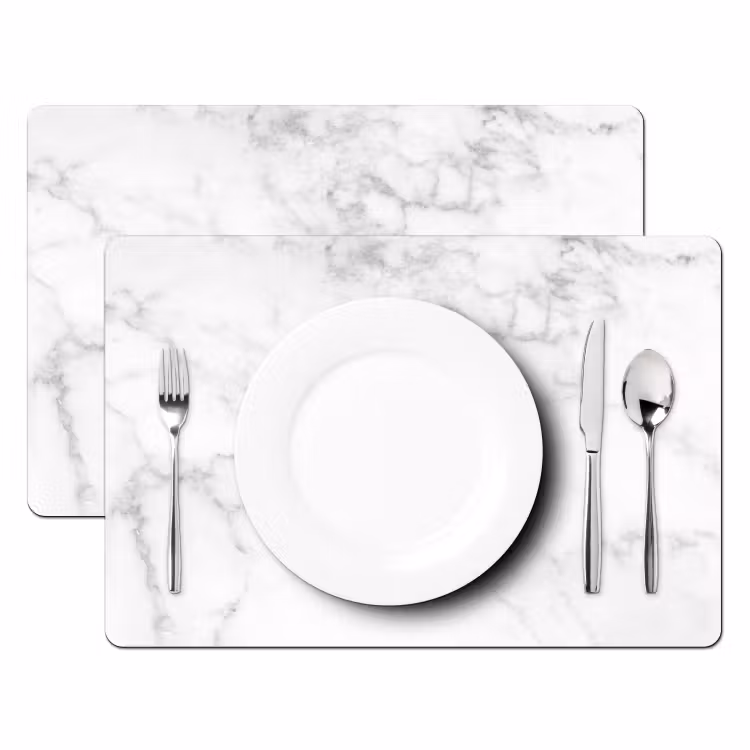 Set de table - Marbre - Gris - Blanc - Marbre texturé — 2