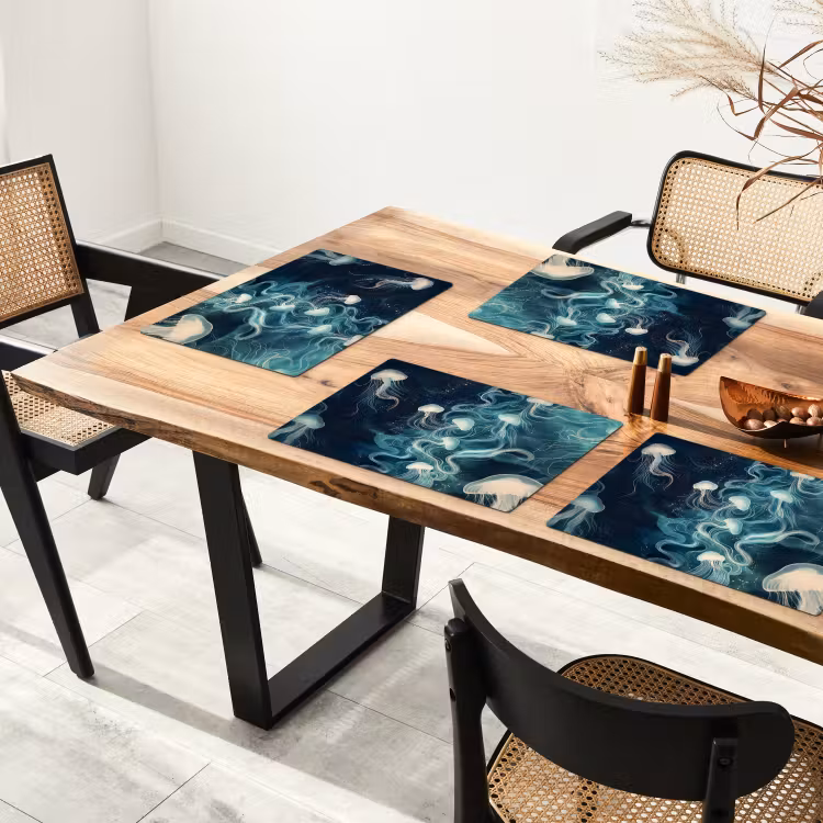 Set de table - Méduse - Mer - Blanc - Vagues — 3