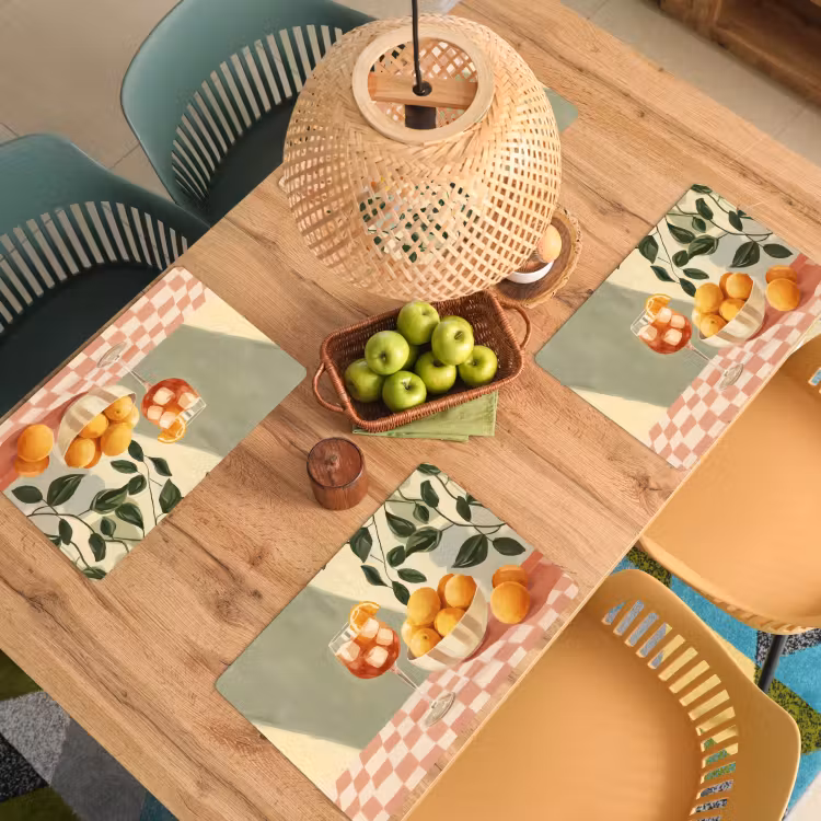 Set de table - Citrons - Verre - Nappe - Bloqué — 4