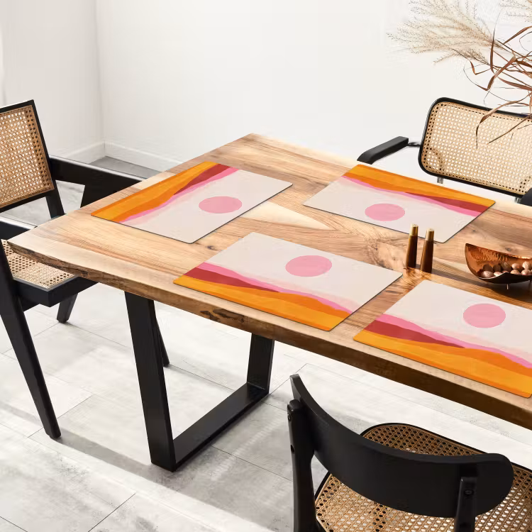 Set de table - Collines - Orange - Soleil - Abstrait — 3