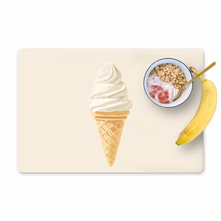 Set de table - Cornet de glace - Blanc — 1